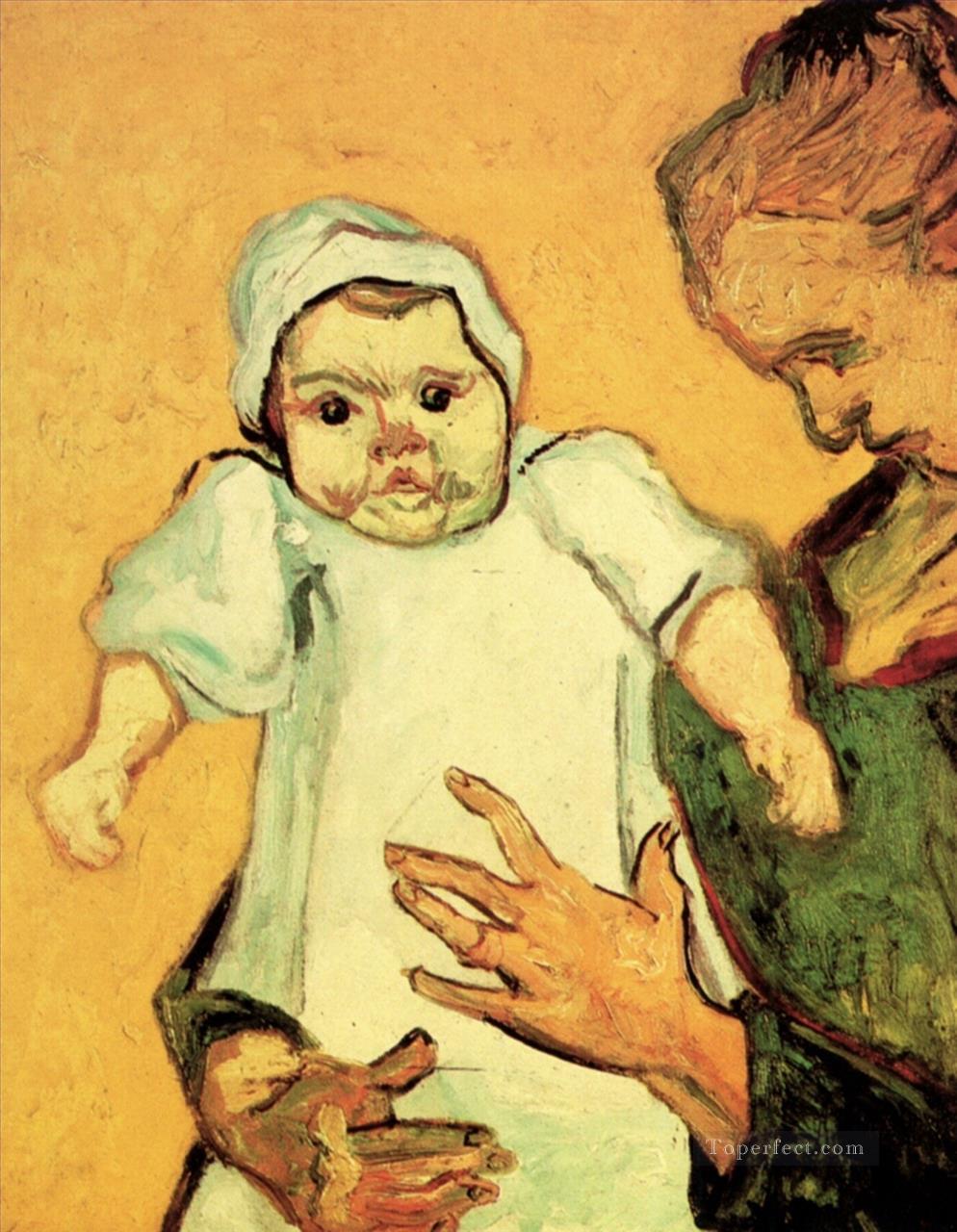 母親ルーランと赤ん坊 2 フィンセント・ファン・ゴッホ油絵